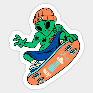 Skateboarder Invasion Sticker